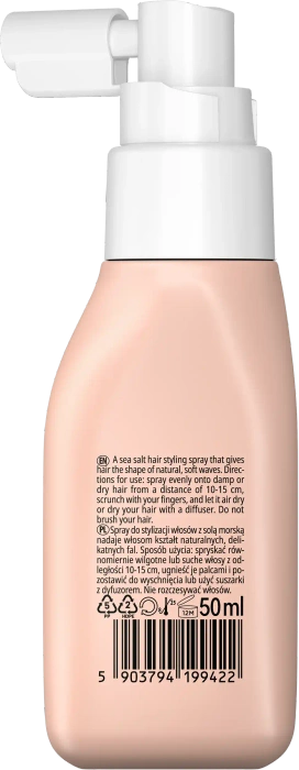 Mini Spray do włosów z solą morską, Waves Look, Neboa, 50 ml