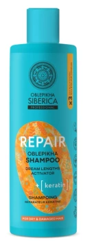 Szampon do włosów suchych i zniszczonych Regenerujący, Oblepikha O, Natura Siberica, 400 ml