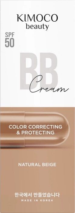 Krem do twarzy BB Natural Beige, naturalny beż SPF50, Kimoco Beauty, 40 ml