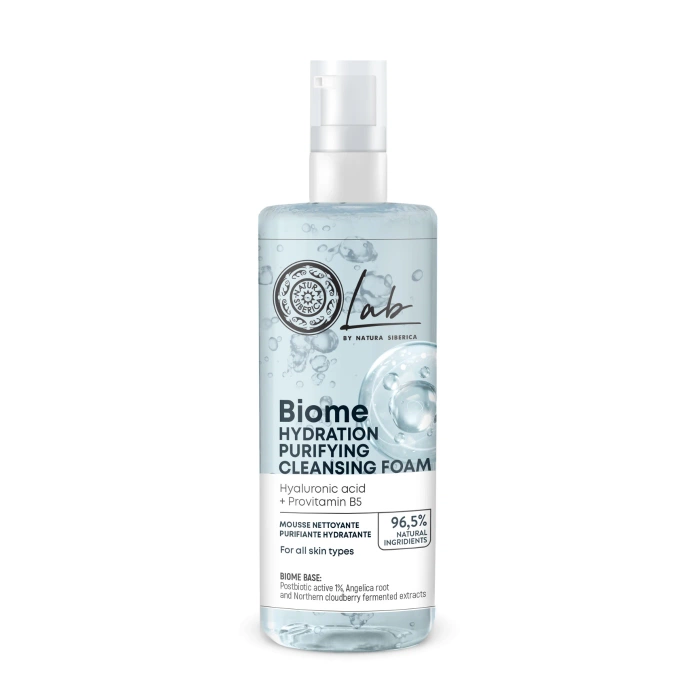 Pianka do twarzy oczyszczająco-nawilżająca, Lab Biome, Natura Siberica, 200 ml