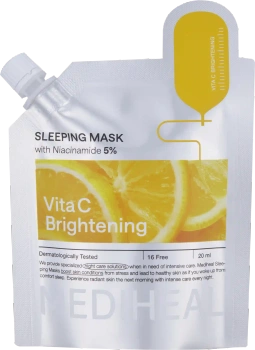 Maska do twarzy na noc rozświetlająca, VITA C SLEEPING MASK, Mediheal, 20 ml