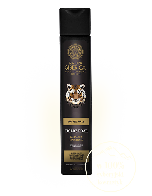 Naturalny energetyzujący żel pod prysznic Ryk Tygrysa, Natura Siberica Men, 250ml