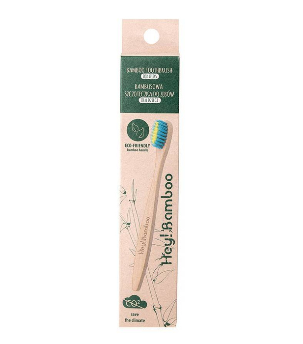 Bambusowa szczoteczka do zębów dla dzieci, Hey!Bamboo, 1 szt.