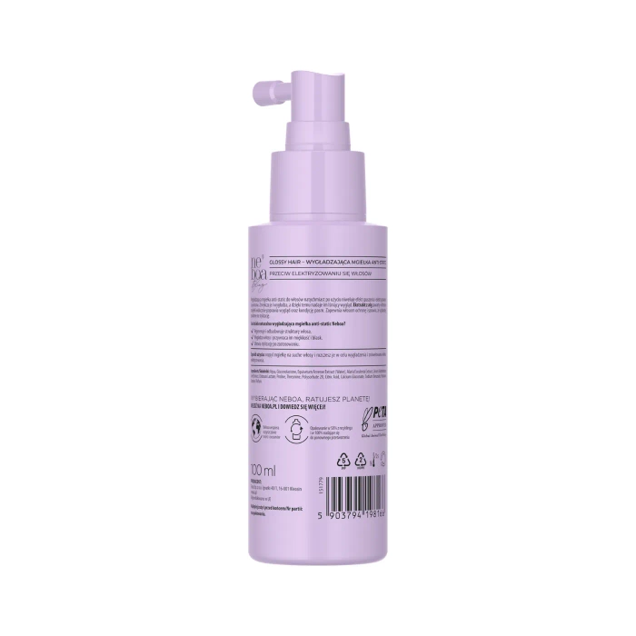 Mgiełka do włosów wygładzająca przeciw elektryzowaniu, Glossy Hair, Neboa, 100ml