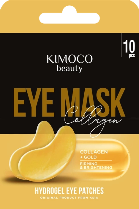 Hydrożelowe złote płatki pod oczy ujędrniająco-roświetlające, Kimoco Beauty, 10szt.