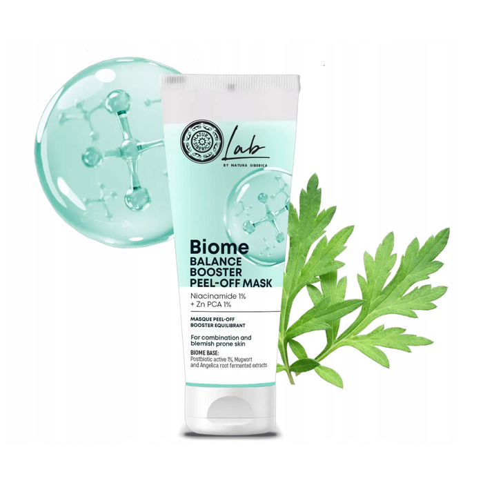 Maska peel-off 3w1 do cery tłustej i mieszanej, Lab Biome, Natura Siberica, 75 ml