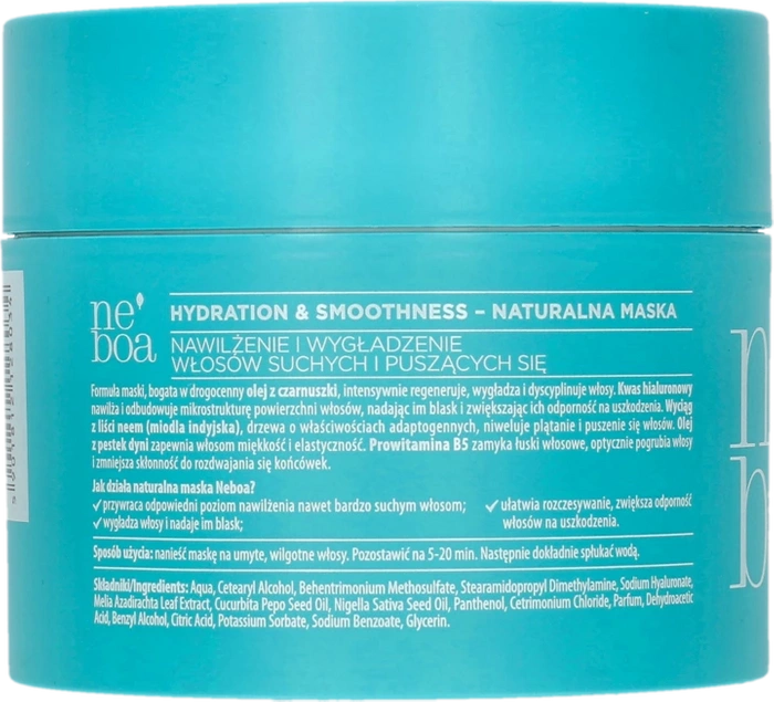 Maska do włosów Hydration & Smoothness, Neboa, 300 ml