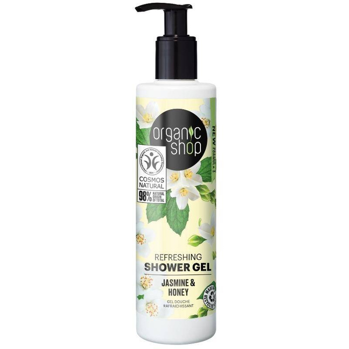 Odświeżający żel pod prysznic Jaśmin & Miód, Organic Shop, 280ml