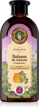 Propolisowy balsam do włosów ze skłonnością do wypadania propolis łopianowy,  Receptury Zielarki, 350 ml