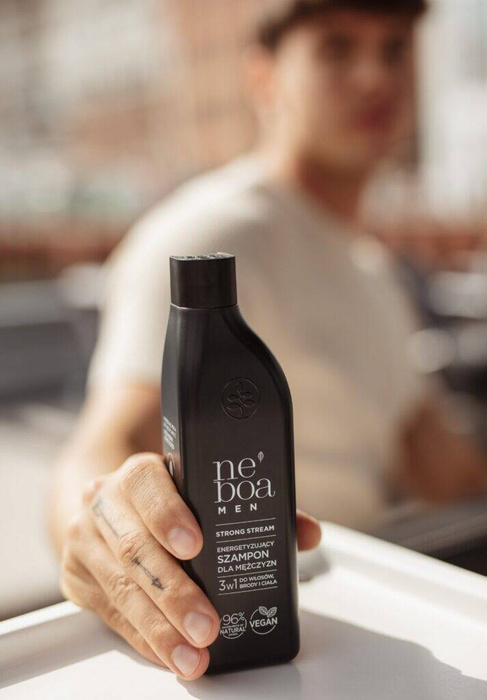 Szampon do Włosów dla Mężczyzn 3w1 do Włosów, Brody i Ciała, Neboa, 300 ml