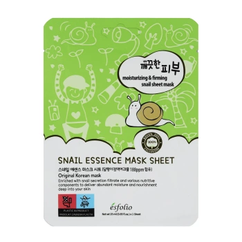 Maska w płachcie z ekstraktem ze śluzu ślimaka kojąco-nawilżająca, Esfolio, 25 ml
