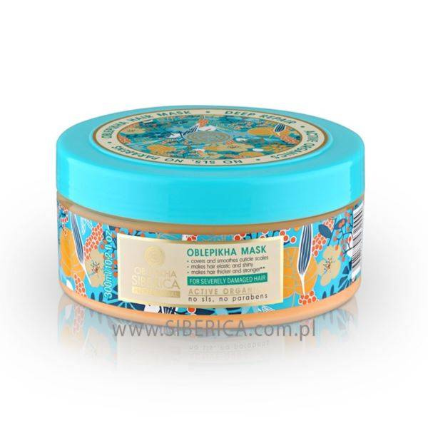 Rokitnikowa Maska Do Włosów Osłabionych i Zniszczonych, Oblepikha Professional, Natura Siberica, 300ml