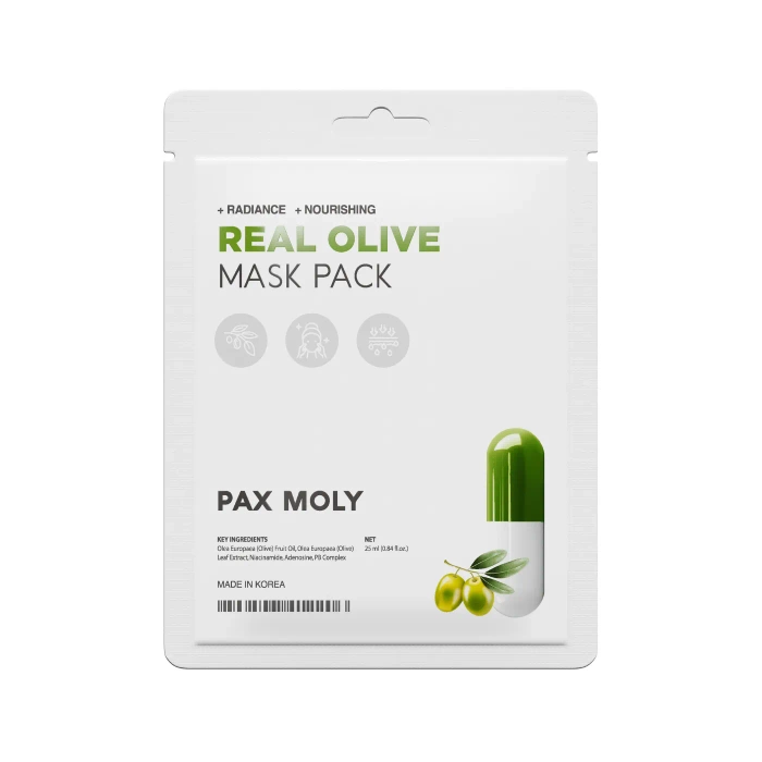 Maska w płachcie z oliwą z oliwek nawilżająco-łagodząca, Pax Moly, 25 ml