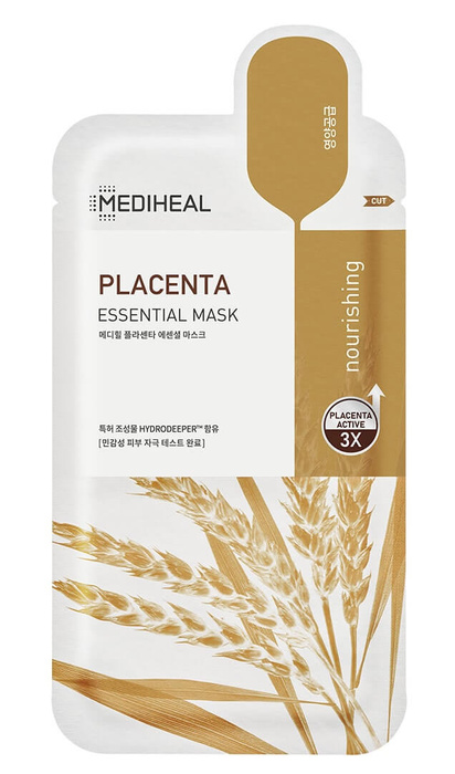 Maska w płachcie Placenta Soi Essential, bambusowa odżywcza, Mediheal, 24 ml