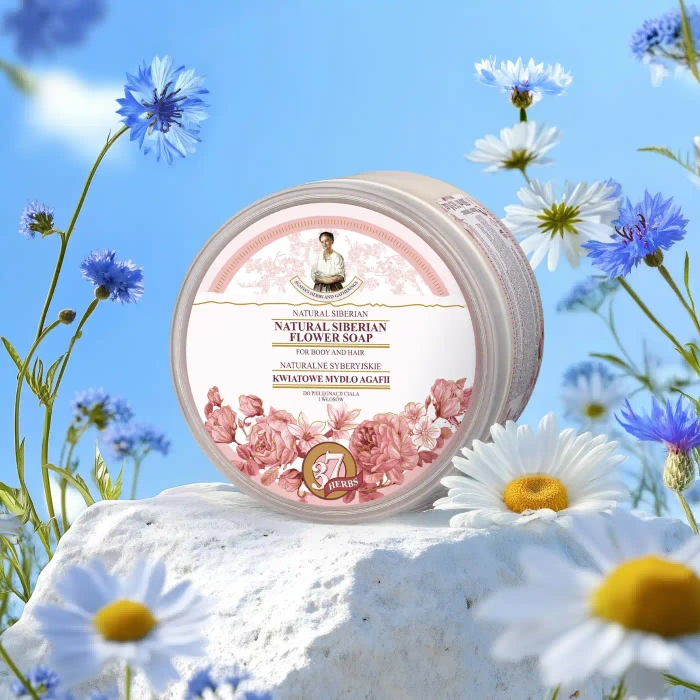 Kwiatowe Mydło do Ciała i Włosów, Babuszka Agafia, 500ml