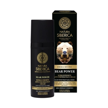 Przeciwzmarszczkowy Krem do Twarzy, Bear Power, Natura Siberica men, 50ml