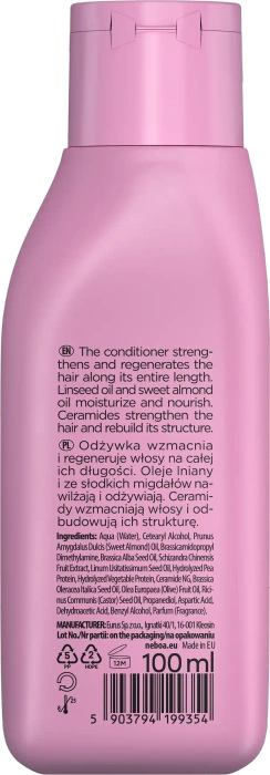 Mini Odżywka do włosów regeneracja i odbudowa, Repair & Shine, Neboa, 100ml