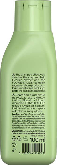 Mini Szampon do włosów oczyszczający, Detox & Hydration, Neboa, 100 ml