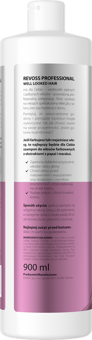 Szampn do włosów farbowanych, Revoss, 900ml