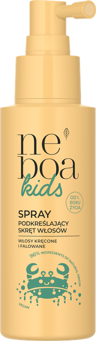 Spray podkreślający skręt włosów, Neboa Kids, 100 ml