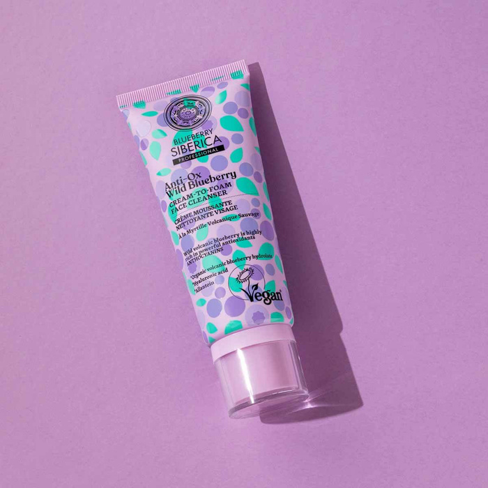 Kremowa Pianka Oczyszczająca do Twarzy, Blueberry Siberica, Natura Siberica, 100 ml