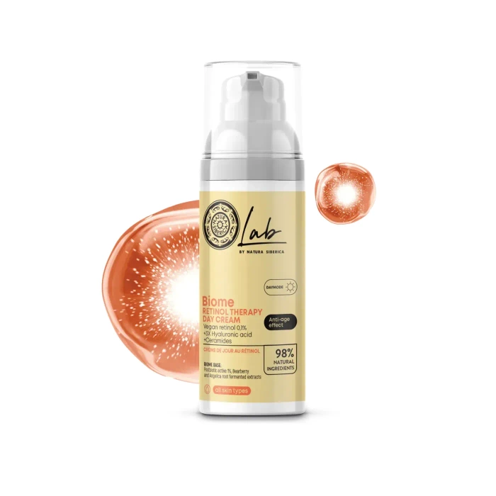 Krem do twarzy na dzień z retinolem, Lab Biome, Natura Siberica, 50 ml
