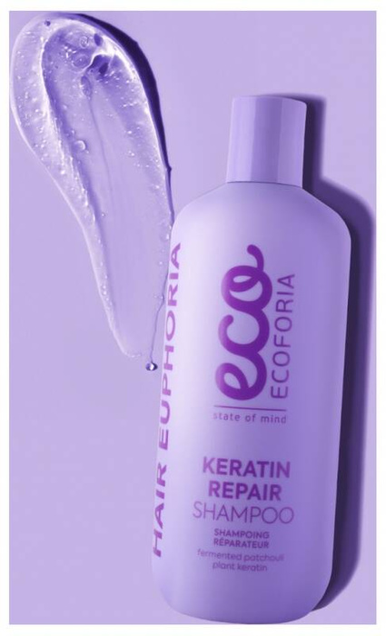Regenerujący Szampon do włosów z keratyną, Ecoforia, 400 ml