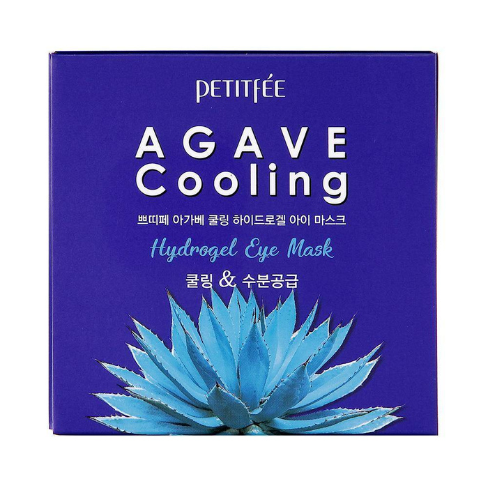Nawilżająco-odświeżające hydrożelowe płatki pod oczy z ekstraktem z agawy i jagód , Petitfee, 60 szt.