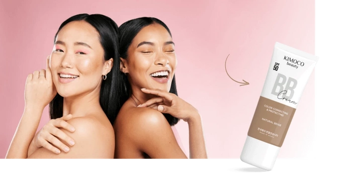 Krem do twarzy BB Natural Beige, naturalny beż SPF50, Kimoco Beauty, 40 ml