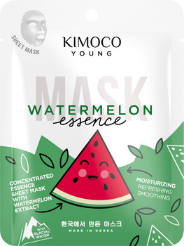 Nawilżająca maska w płachcie z ekstraktem z arbuza i wodą lodowcową, Kimoco young, 25ml