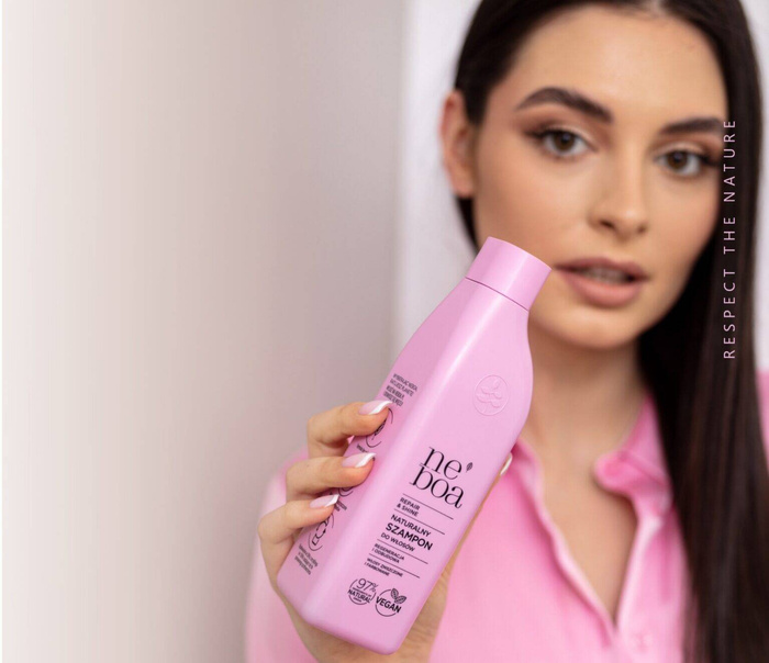 Szampon do włosów regenerujących, Repair & Shine, Neboa, 300 ml