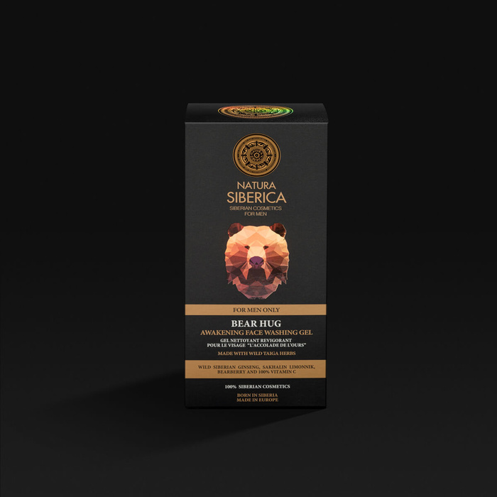 Pobudzający Żel do Mycia Twarzy " Uścisk Niedźwiedzia" , Natura Siberica men, 150 ml