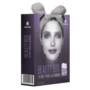 Zestaw Luxury Box 2x maseczka do twarzy + opaska Pax Moly, 25 ml + 25 ml
