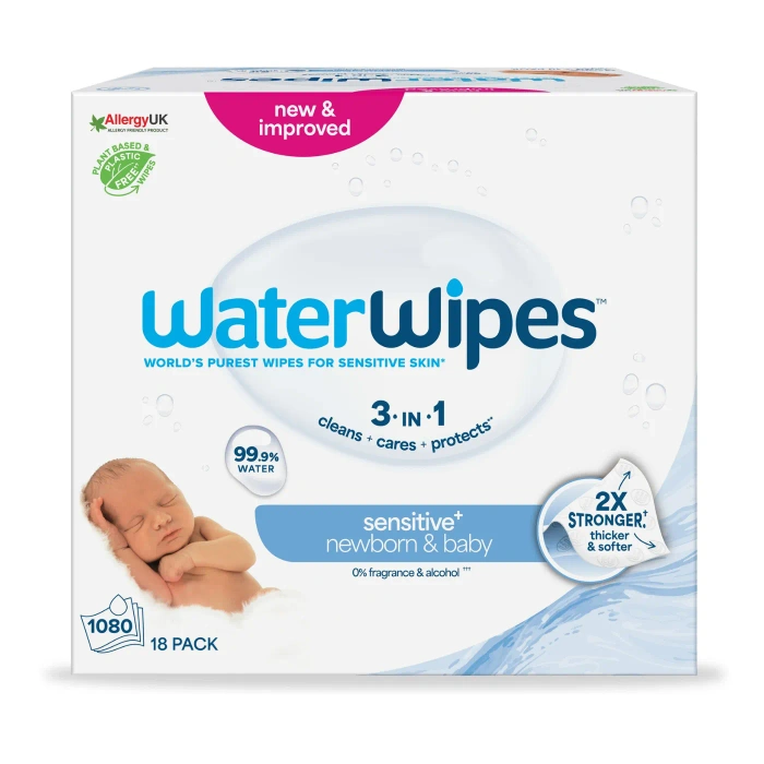 Chusteczki nawilżane dla dzieci i niemowląt Bio, Original, WaterWipes, 18x60 szt.