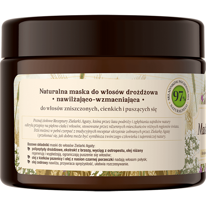 Drożdżowa maska do włosów, Receptury Zielarki, 300 ml