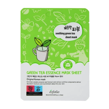 Kojąca maska w płachcie z ekstraktem z zielonej herbaty, Esfolio, 25 ml