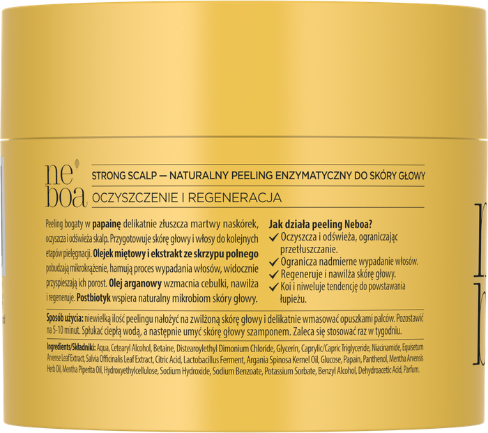 Enzymatyczny peeling do skóry głowy, Neboa, 150 ml