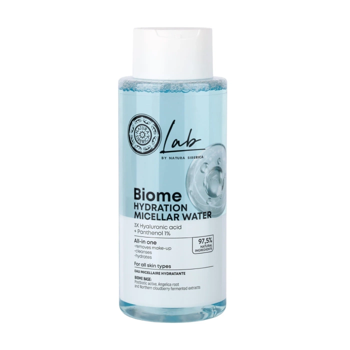 Woda micelarna do twarzy nawilżająca, Lab Biome, Natura Siberica, 400 ml