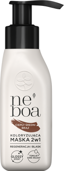 Maska koloryzująca 2w1 ciepły średni brąz, Neboa, 100 ml