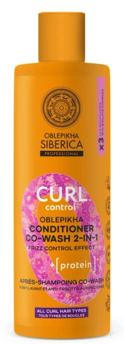 Odżywka do włosów kręconych Co-wash 2w1, Oblepikha O, Natura Siberica, 400 ml