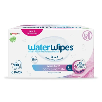Chusteczki nawilżane dla dorosłych Adult Care XL 20x30cm, Water Wipes, 6x30 szt.