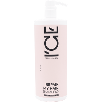 Profesjonalny szampon do włosów zniszczonych, wysokoporowatych, łamliwych Repair My Hair, Ice Professional, 1000 ml