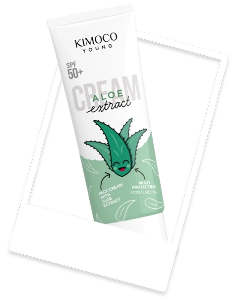 Krem do twarzy Aloe extract, SPF50, Kimoco Young, 70 g