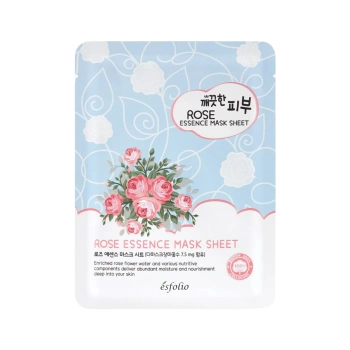 Maska w płachcie z wodą z kwiatu róży, Esfolio, 25 ml