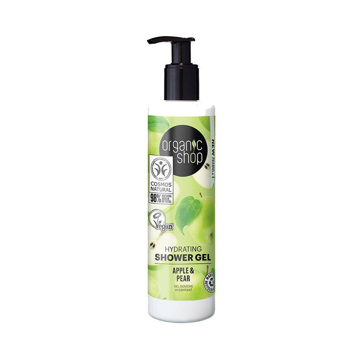  Żel pod prysznic, Jabłko i Gruszka,   Organic Shop, 280 ml