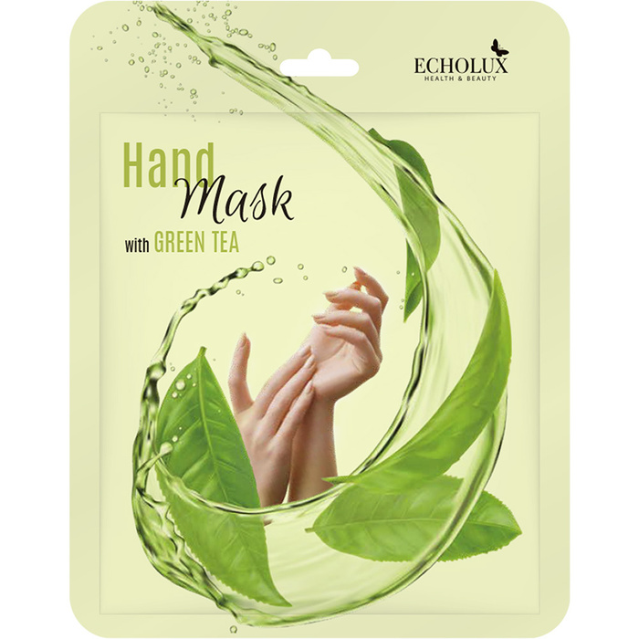 Zestaw masek do twarzy, dłoni i stóp nawilżająco-kojący, Green Tea, Echolux