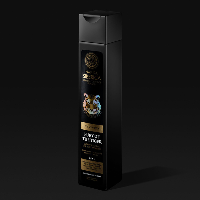 Szampon 2 w 1 do Włosów i Ciała "Energia Tygrysa", Natura Siberica men, 250ml