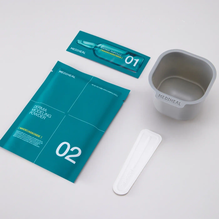 Maska algowa do twarzy z serum, kojąca, Derma Modeling MADECASSOSIDE, Mediheal, 28 g + 2 ml