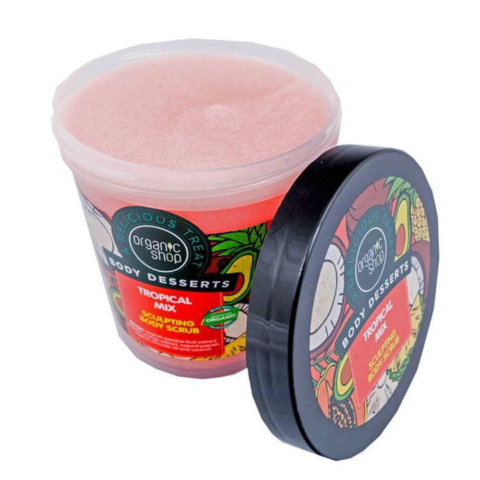 Modelujący peeling do ciała, Tropikalny Mix, Organic Shop, 450 ml