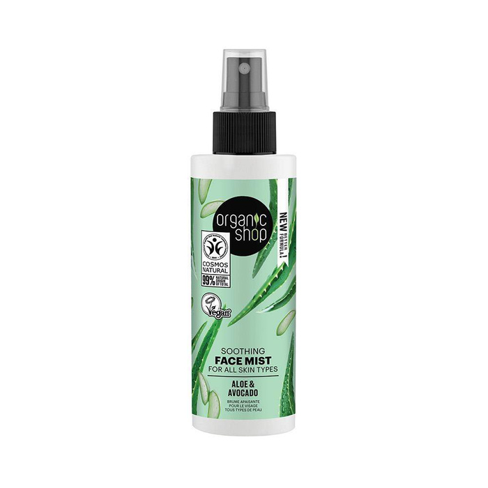 Kojąca mgiełka do twarzy, Awokado & Aloes, Organic Shop, 150 ml